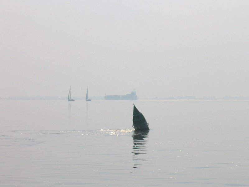 Die Elbe im Dunst